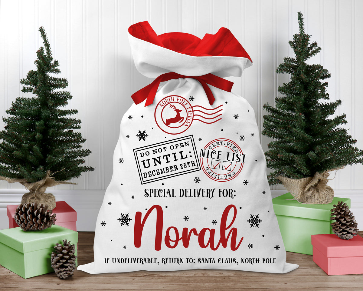 Santa North Pole Special Delivery Personalized Kid Wrapping Paper