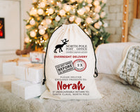 Christmas Santa Sack, Personalized Santa Sack, Present Bag, Christmas Gift Bag, Santa Bag, Christmas Bag, Personalized Christmas Bag