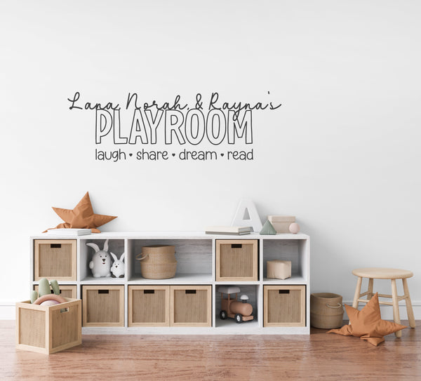 Personalized Playroom Wall Decal, Playroom Sign, Playroom Decal, Wall Decal, Custom Wall Decal, Custom Playroom Decal, Decal with Name