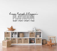 Personalized Playroom Wall Decal, Playroom Sign, Playroom Decal, Wall Decal, Custom Wall Decal, Custom Playroom Decal, Decal with Name