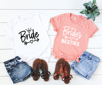 Bridal Party Shirts, Bride, Bride's Besties, Matching Shirts for Bachelorette Party, Bachelorette Party Shirts, Wedding Party - TheLifeTeeCo