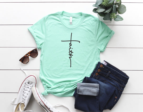 Faith Shirt, Cross Shirt, Religous, Christian Shirts for Women - TheLifeTeeCo