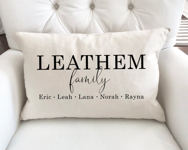 Last Name Pillow, Personalized Pillow, Family Pillow, Custom Family Pillow, Housewarming Gift, Family Gift - TheLifeTeeCo