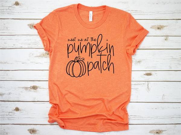 Meet Me at the Pumpkin Patch, Womens Pumpkin Shirt, Pumpkin Patch Shirt, Fall Graphic Tee, Womens Fall Shirt - TheLifeTeeCo