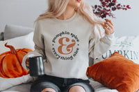 Pumpkin Spice and Everything Nice, Sweatshirt, Fall, Halloween, Comfy, Cozy, Sweater - TheLifeTeeCo