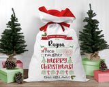 Santa Sack Personalized, Custom Santa Sack, Large Santa Sack, Christmas Gift Bag, Santa Bag, Wrapping Paper, Gift Bag - TheLifeTeeCo