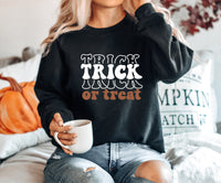 Trick or Treat, Sweatshirt, Fall, Halloween, Comfy, Cozy, Sweater - TheLifeTeeCo