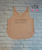 I Am Stronger than I Know Workout Tank, Womens Inspiration Clothing, Fitness Tank, Womens Gym Tank Top
