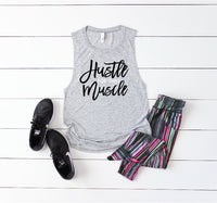 Hustle for That Muscle, Motivation, Inspiration, Women's Workout Tank, Fitness, Yoga, Muscle Tank